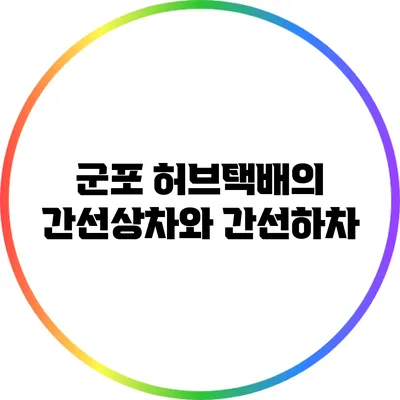 군포 허브택배의 간선상차와 간선하차