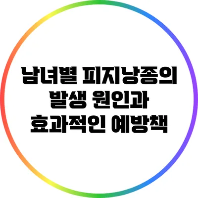 남녀별 피지낭종의 발생 원인과 효과적인 예방책