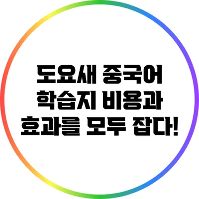 도요새 중국어 학습지: 비용과 효과를 모두 잡다!