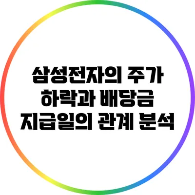 삼성전자의 주가 하락과 배당금 지급일의 관계 분석