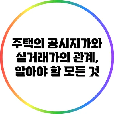 주택의 공시지가와 실거래가의 관계, 알아야 할 모든 것