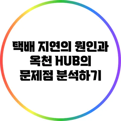 택배 지연의 원인과 옥천 HUB의 문제점 분석하기