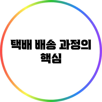 택배 배송 과정의 핵심