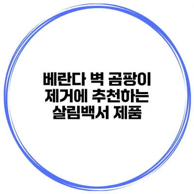 베란다 벽 곰팡이 제거에 추천하는 살림백서 제품